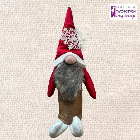 Czerwony Mikołajek (10) - Lalka tekstylna 48 cm